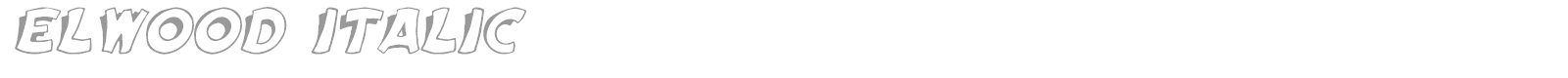 Elwood Italic font preview